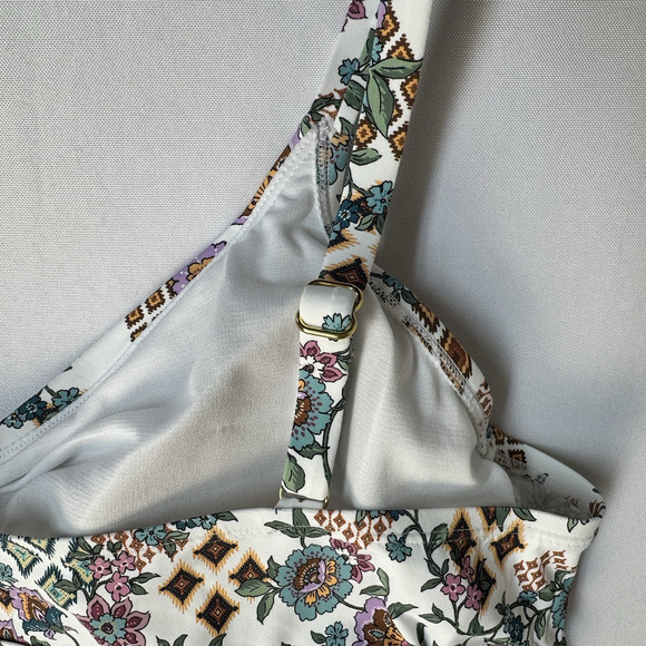 Freshwater Cutout Tankini Top Juniors Plus Size 2X Boho Babe Floral Print - Picture 10 of 11